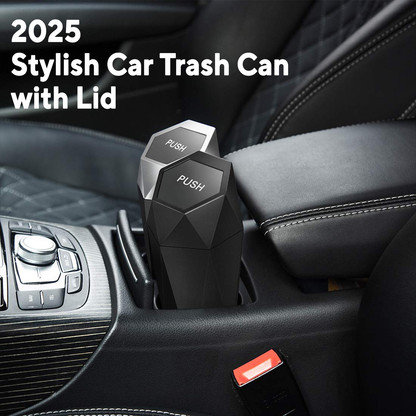 2025 Stylish Car Trash Can with Lid
