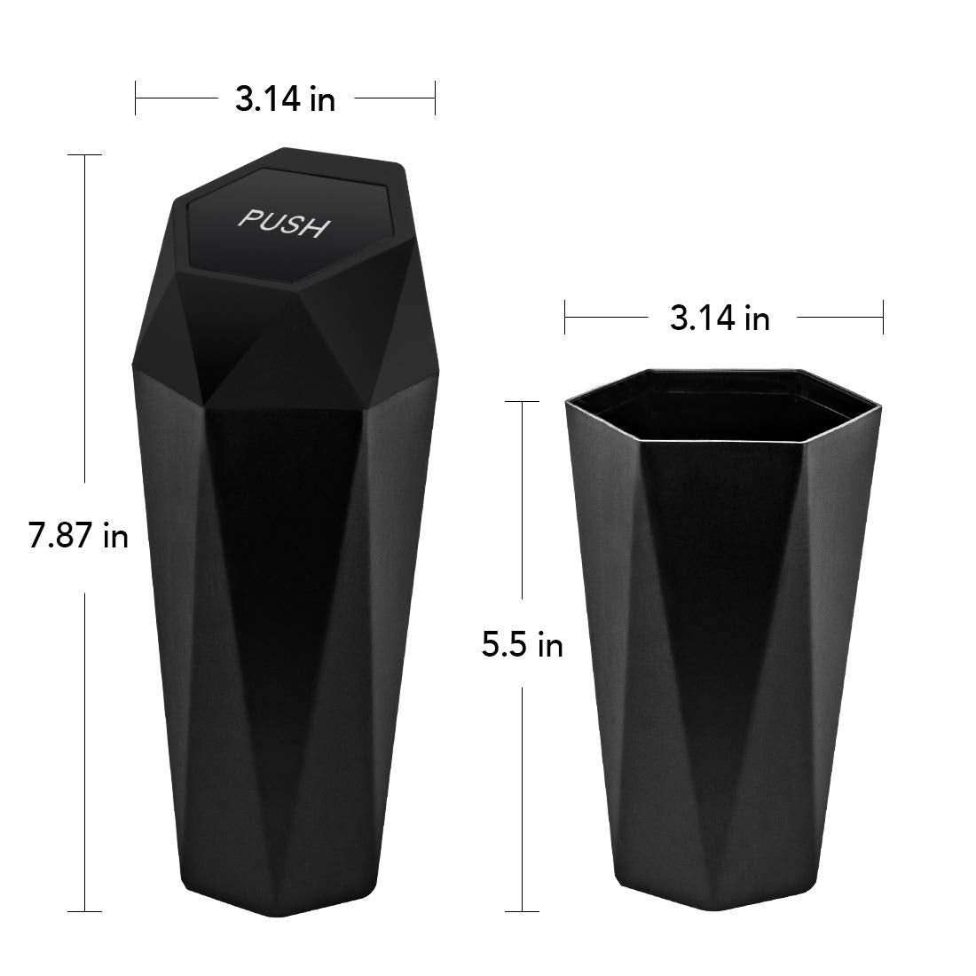 2025 Stylish Car Trash Can with Lid